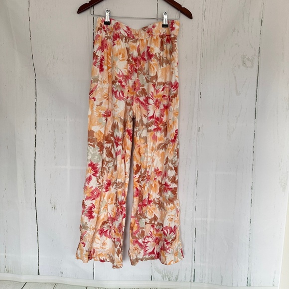 ABERCROMBIE & FITCH Linen Blend Floral Pull On Pants Small S - Picture 6 of 11